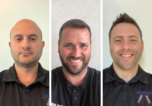 The three Co-Owners of Balanced Load Electric, LLC (left to right): Frank Bruno, Pete Siebels and Tom Cross.